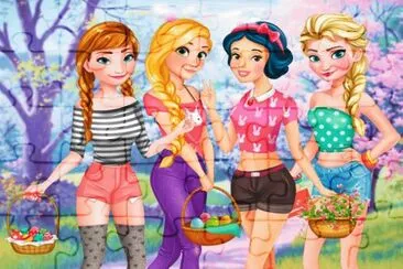 פאזל של Anna Rapunzel SnowWhite Elsa