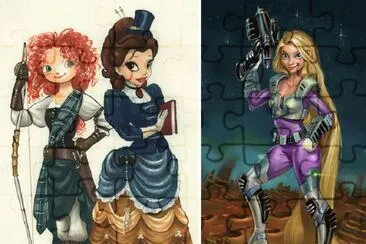 פאזל של Merida Belle Rapunzel