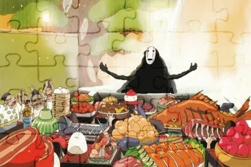 spirited away no face food jigsaw puzzle