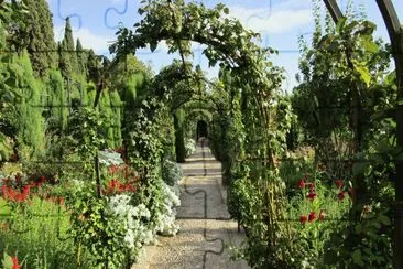 Alhambra Garden Path, Granada, Spain jigsaw puzzle