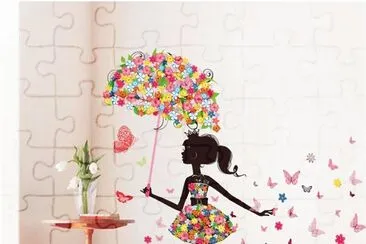 rosa pink girl chica jigsaw puzzle