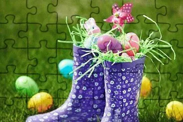 Easter Treats in Rain Boots-Cute!