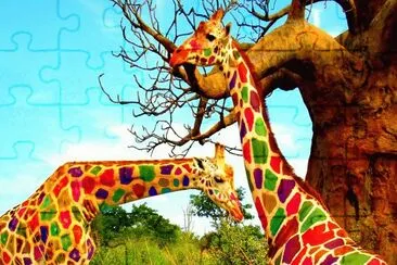 Multicolored-Giraffe