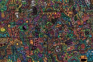 פאזל של psychedelic doodles