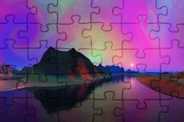 mountain lights jigsaw puzzle