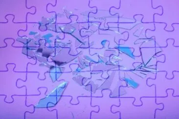 broken jigsaw puzzle