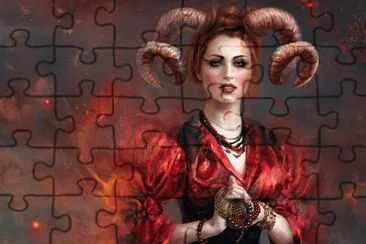 Fantasia-Mujer Cabra jigsaw puzzle
