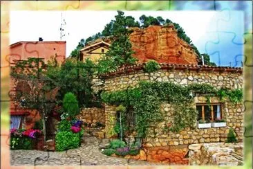 פאזל של ANENTO (ZARAGOZA) â€“ TÃPICA DECORACION CON PLANTAS