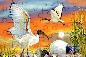 Arte Digit,Ibis Sagrados jigsaw puzzle