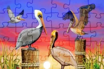 Arte Digt,Esplendor_Pelicanos jigsaw puzzle