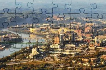 Town on the River jigsaw puzzle