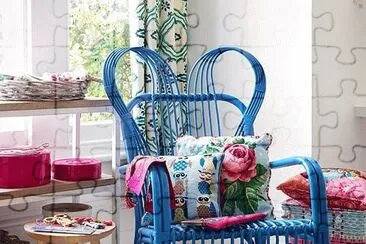 Craft Corner with Blue Wicker Rocker jigsaw puzzle