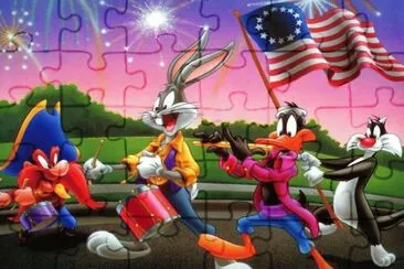 Los Looney celebrando el 4 de julio