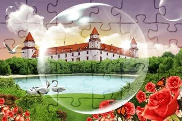 Bratislava, Colores GrÃ¡fico, Castillo.jpg jigsaw puzzle