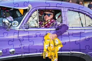 Football Themed Parade Car jigsaw puzzle