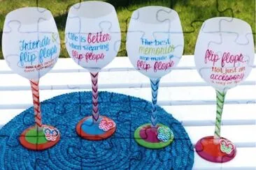 Flip Flop Party Wine Glasses jigsaw puzzle