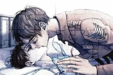 פאזל של attack on titan eren-levi