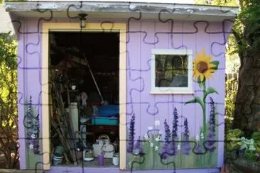 Mural Shed Painting-OOPS! Forgot the Trim jigsaw puzzle