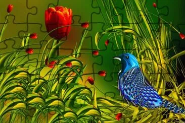 PÃ¡jaro y Flores jigsaw puzzle