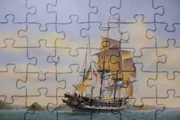 פאזל של Brigue HMS Beagle de Charles Darwin