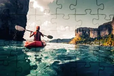lady-kayak jigsaw puzzle