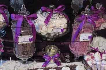 Candy Buffet Table with Pretty Ribbons jigsaw puzzle