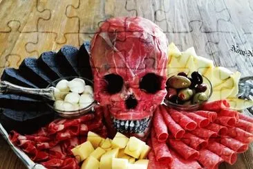 Creepy Skull Antipasto Platter