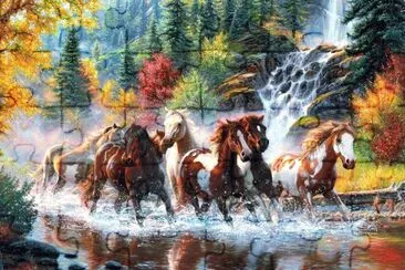 CABALLOS EN EL RIO