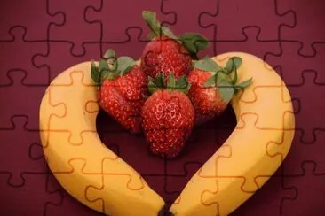 Frutas-Fresa- Banana. jigsaw puzzle