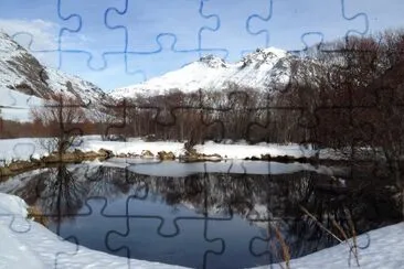 Mountain lake in France
