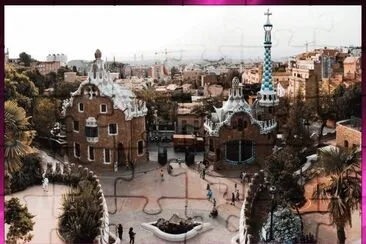 BARCELONAâ€“ PANORÃMICA DE LA ENTRADA DEL PARK GÃœELL jigsaw puzzle