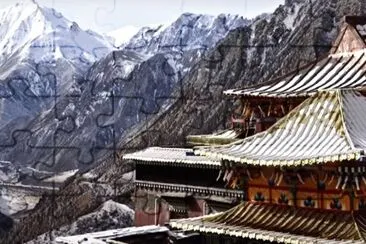 Monastery in Mountains of Tibet