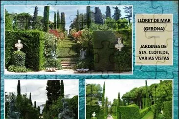 LLORET DE MAR  (GERONA) - JARDINES DE STA. CLOTILDE jigsaw puzzle