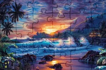 bord de mer crepuscule