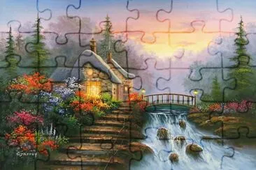 maison au bord de l 'eau jigsaw puzzle