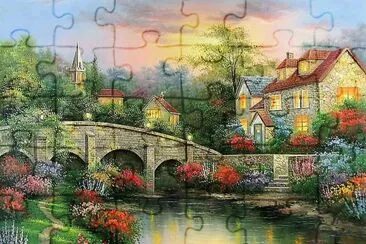 village au bord de l 'eau