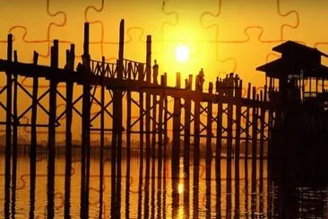 U Bein Bridge  Dusk 1850 Teakwood jigsaw puzzle