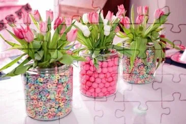 Tarros con Flores