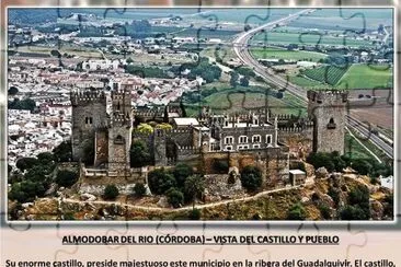 ALMODOBAR DEL RIO (CÃ“RDOBA) â€“ VISTA DEL CASTILLO Y PUEBLO jigsaw puzzle