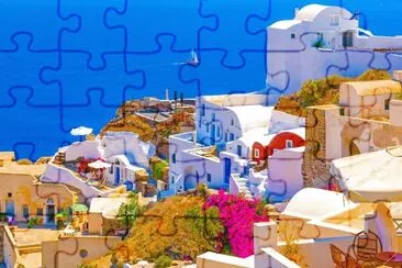 פאזל של Santorini-Grecia