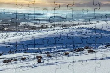 Deep snow landscape colours