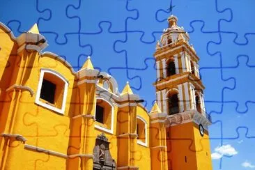 Templo en Cholula, Puebla. jigsaw puzzle