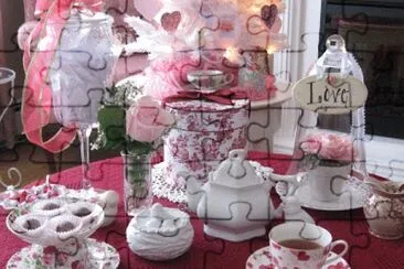 פאזל של Rose Chintz Cottage Valentines Tea
