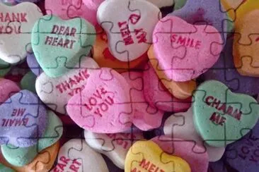 Colorful Candy Hearts