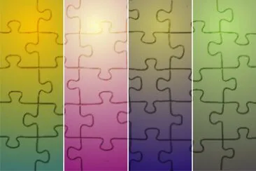 æ¼¸å±¤åœ–é›†-åœ“å½¢ jigsaw puzzle