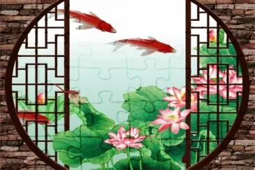 ä¸­å¼èŠ±çª— (é¯‰é­š) jigsaw puzzle