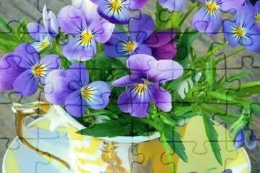 teacup flowers jigsaw puzzle