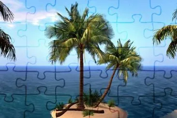 Palmtree jigsaw puzzle
