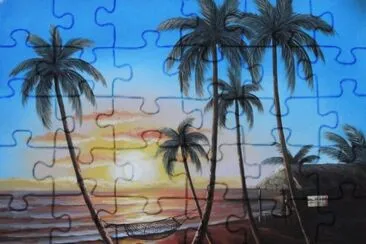 Palmtree jigsaw puzzle