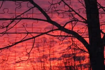 Colourful winter sunrise jigsaw puzzle